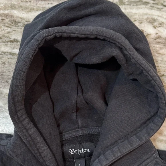 Men’s Brixton Hoodie Size Large Black - Picture 3 of 5